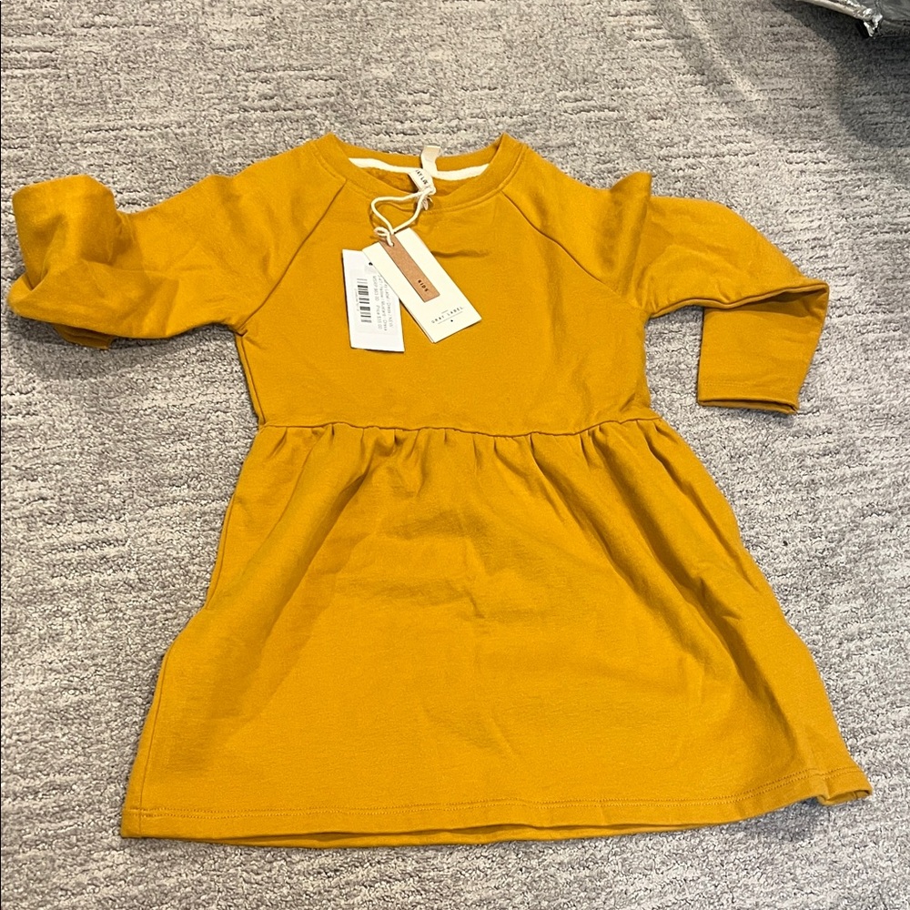 Sunny Mustard Kids Casual Dress